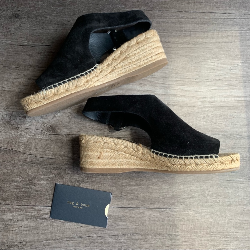 Rag & Bone Calla Suede Wedge Espadrille Sandal us size 8.5 - Picture 5 of 9